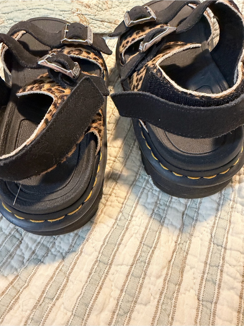 Dr. Martens Zebzag Leopard Hair on Leather Sandals - Picture 6 of 6